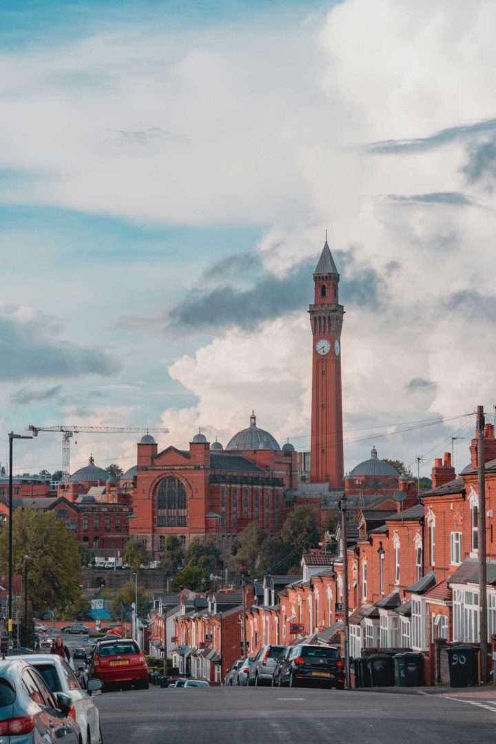 A photo of the University of Birminghams clock tower.